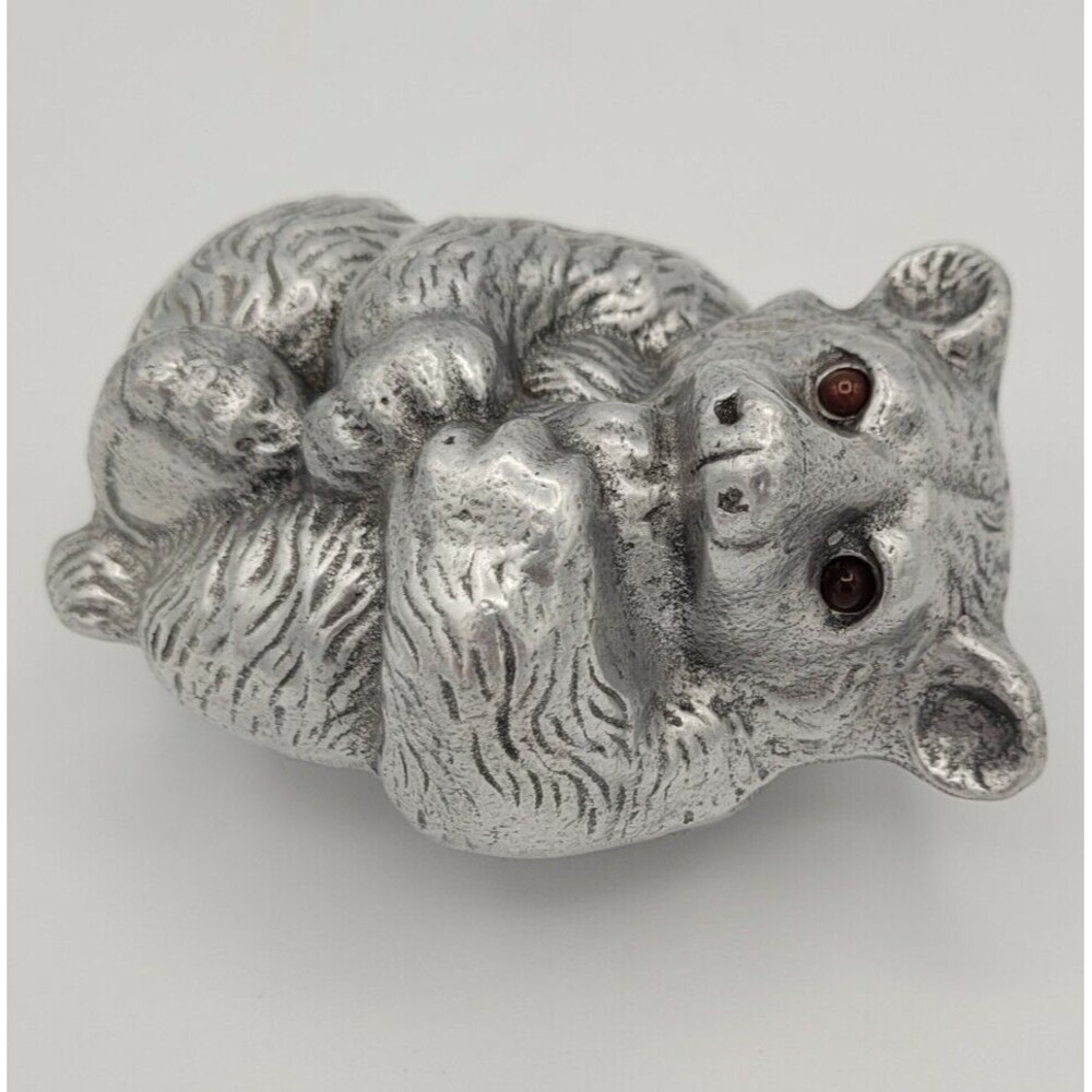 Vintage Arthur Court 1992 Metal Bear Cub Paperweight Figurine